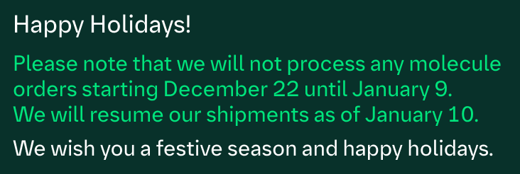 Happy Holiday banner