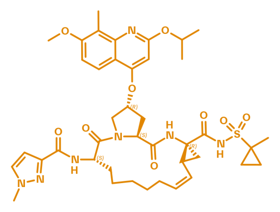 2-D structure of HCV protease inhibitor - BI-1388