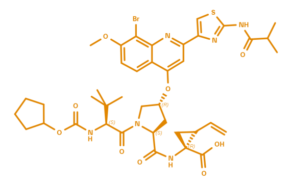 2-D structure of HCV protease inhibitor faldaprevir - BI 201335