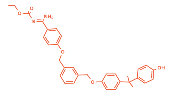 2-D structure of LTB4 antagonist - BIIL 284