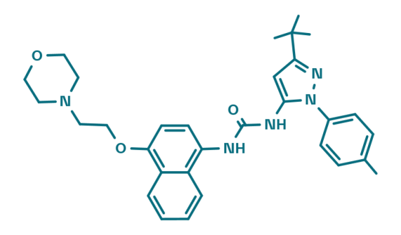 2D structure of P38 MAPK Inhibitor - BIRB 796